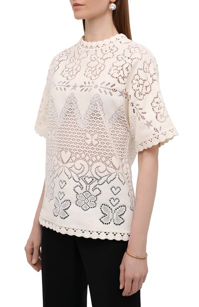 Хлопковый топ VALENTINO, арт. XB3AE6S56U6, фото 3