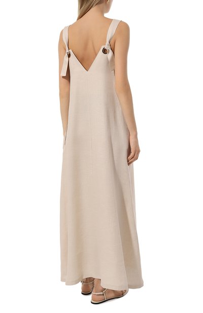 Льняное платье MVST светло-бежевого цвета по цене 164000 руб., арт. TXBEL-Y095, фото 4 Льняное платье MVST, арт. TXBEL-Y095, фото 4
