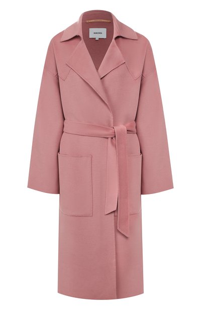 Женское пальто из смеси шерсти и шелка NANUSHKA, арт. ALAM0_DUSTY PINK_D0UBLE W00L
