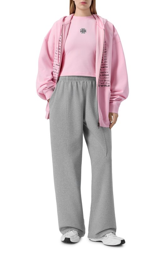 Хлопковая толстовка VETEMENTS ME76ZU209PX/1302 M0LLET0N Розовый  ME76ZU209PX/1302 M0LLET0N Фото 2