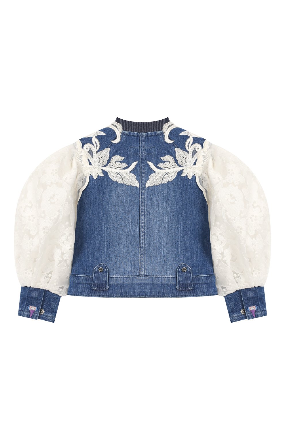 Джинсовая куртка с кружевной отделкой YUDASHKIN KIDS, арт. 219-KTGU-330013, фото 2
