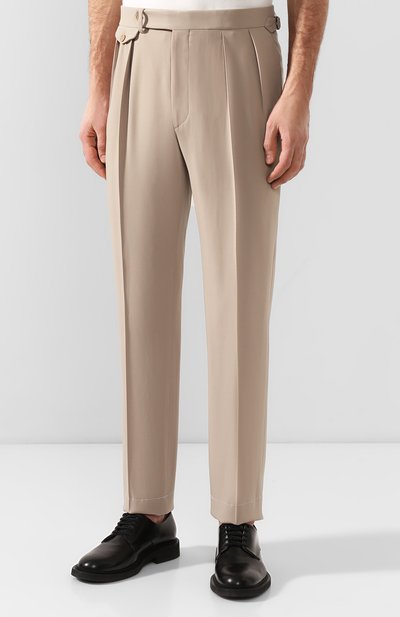 Шерстяные брюки RALPH LAUREN бежевого цвета по цене 77600 руб., арт. 798794542, фото 3 Шерстяные брюки RALPH LAUREN, арт. 798794542, фото 3
