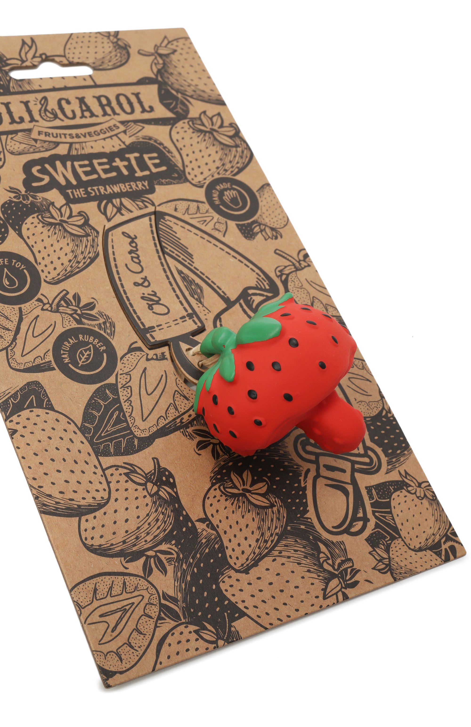 Игрушка-прорезыватель для зубов sweetie the strawberry OLI&CAROL, арт. L-STRAWBERRY-UNIT, фото 2