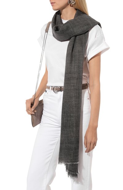 Кашемировый шарф MVST серого цвета по цене 57300 руб., арт. 7734M, фото 3 Кашемировый шарф MVST, арт. 7734M, фото 3