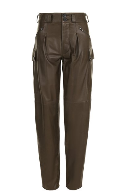 Однотонные кожаные брюки с защипами TOM FORD, арт. PAL640-LEX177, фото 1