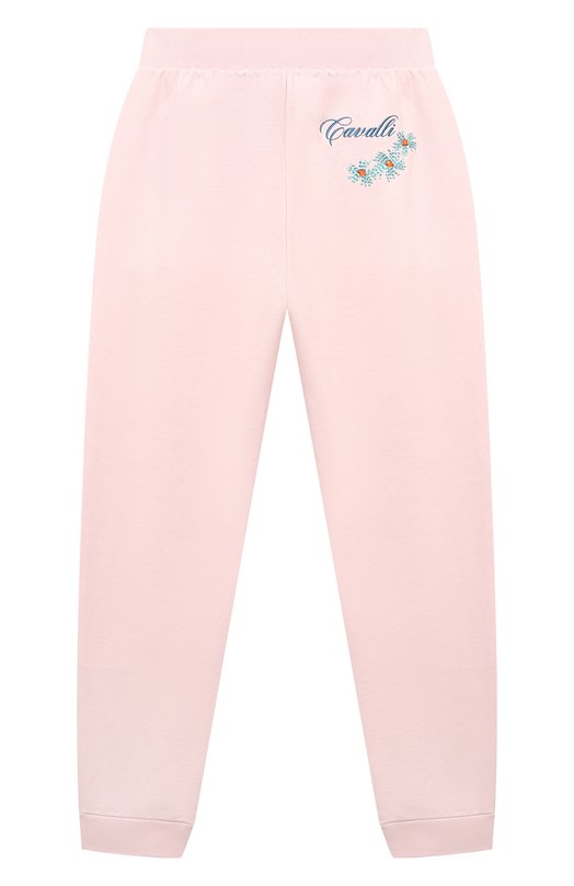 Хлопковые джоггеры Roberto Cavalli Розовый, фото 2