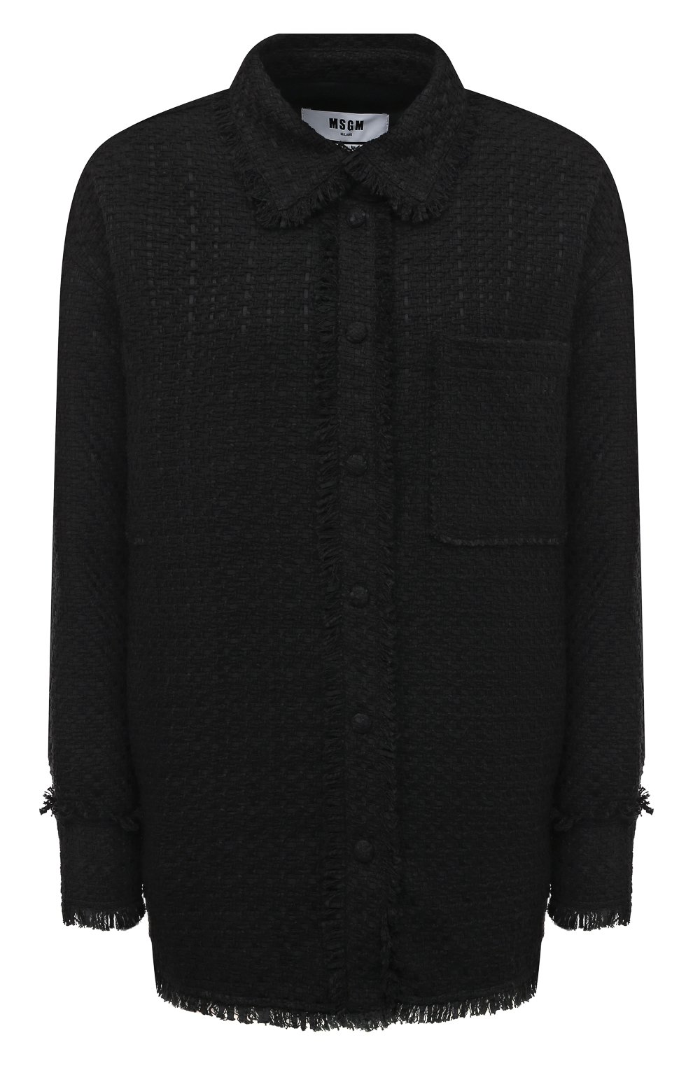 Рубашка MSGM черного цвета по цене 49800 руб., арт. 3341MDE14X 227609, фото 1 Рубашка MSGM, арт. 3341MDE14X 227609, фото 1