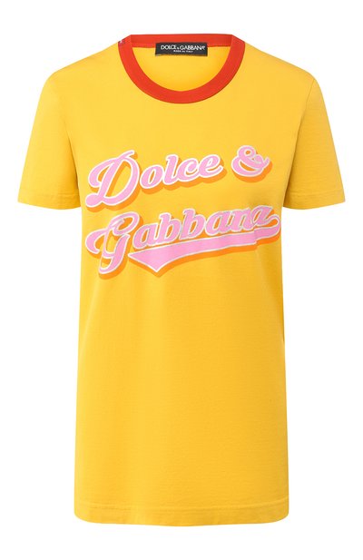 Женская хлопковая футболка DOLCE & GABBANA, арт. F8L22T/HH7QU