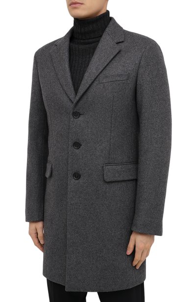 Шерстяное пальто DSQUARED2 серого цвета по цене 124500 руб., арт. S74AA0225/S53103, фото 4 Шерстяное пальто DSQUARED2, арт. S74AA0225/S53103, фото 4