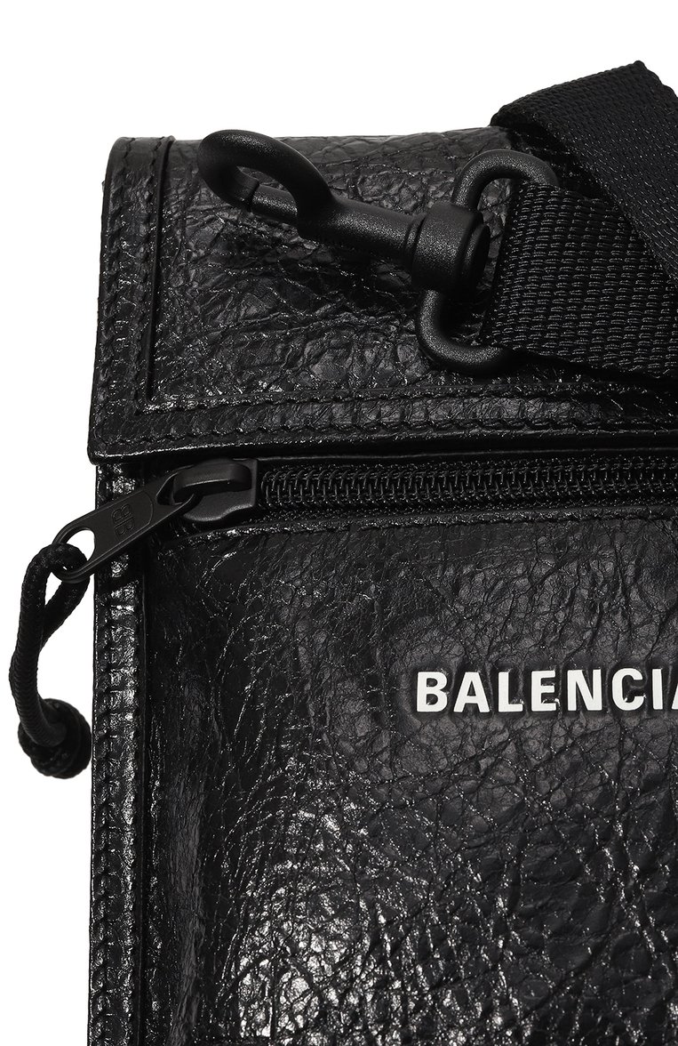 Мужская сумка explorer small BALENCIAGA черного цвета, арт. 655982/1VG7X | Фото 3 (Ремень/цепочка: На ремешке; Материал: Натуральная кожа; Размер: mini)