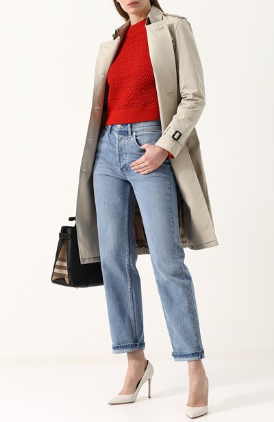 Джинсы прямого кроя с потертостями BURBERRY, арт. 4062871, фото 2