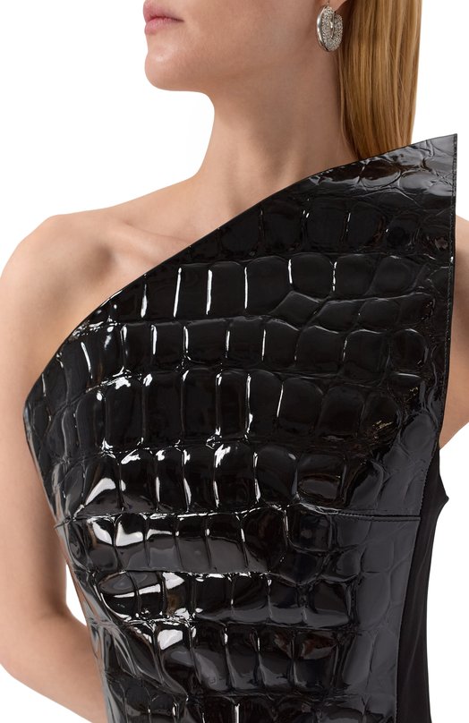 Кожаный топ David Koma PF25DK19T Чёрный  PF25DK19T Фото 5