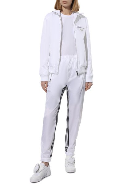 Комбинированные кеды adidas for prada re-nylon PRADA белого цвета по цене 67000 руб., арт. 2EG390-3LJX-F01CD, фото 2 Комбинированные кеды adidas for prada re-nylon PRADA, арт. 2EG390-3LJX-F01CD, фото 2