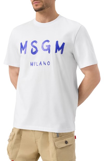 Хлопковая футболка MSGM, арт. 3440MM510/237002, фото 3