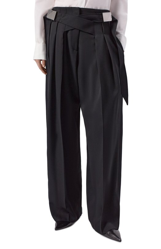 Шерстяные брюки The Attico 260WCP00286/WWW065AA Чёрный  260WCP00286/WWW065AA Фото 3