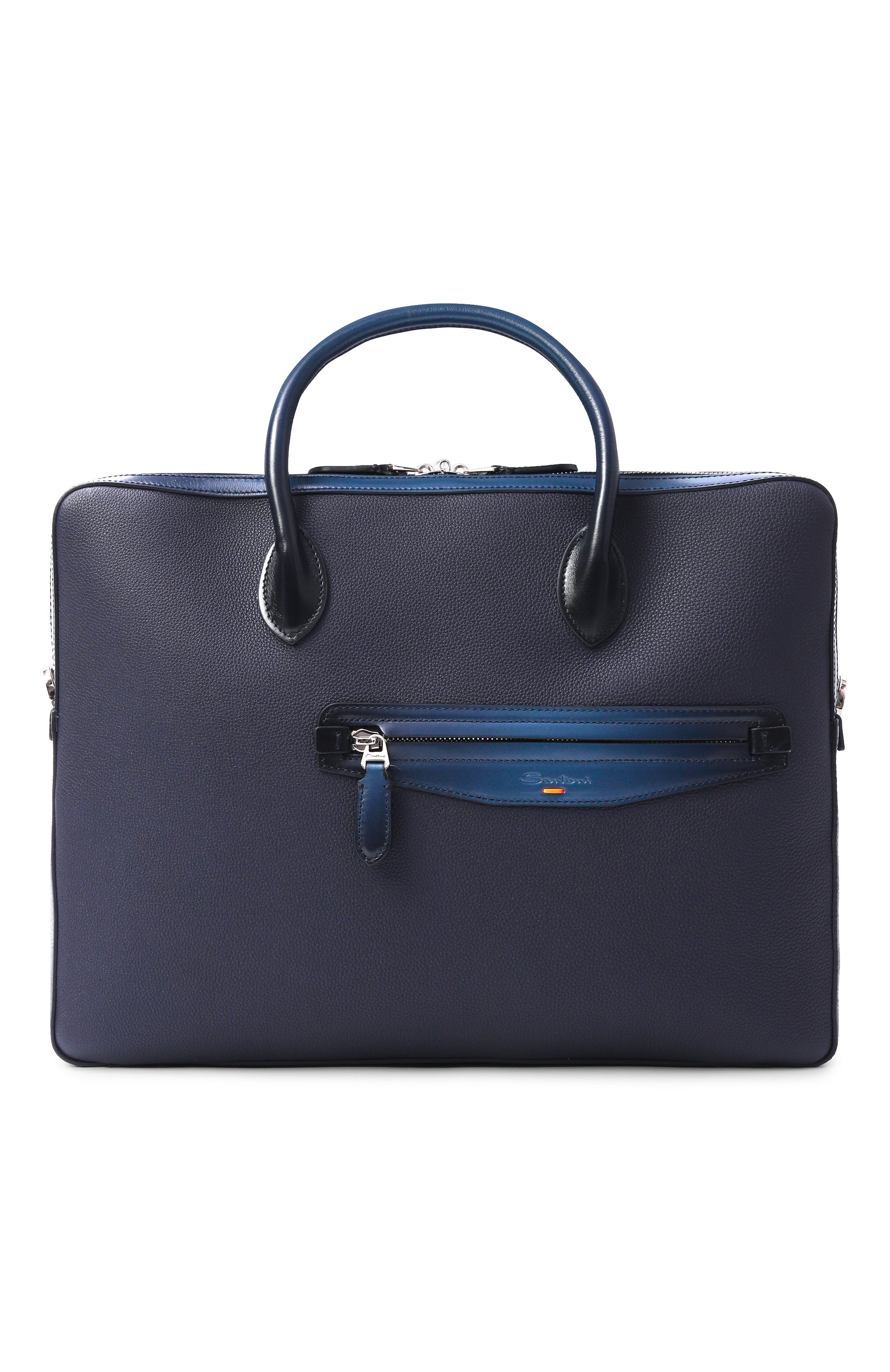 Портфель SANTONI темно-синего цвета по цене 265500 руб., арт. UIBGA2868BS-ACSU, фото 1 Портфель SANTONI, арт. UIBGA2868BS-ACSU, фото 1