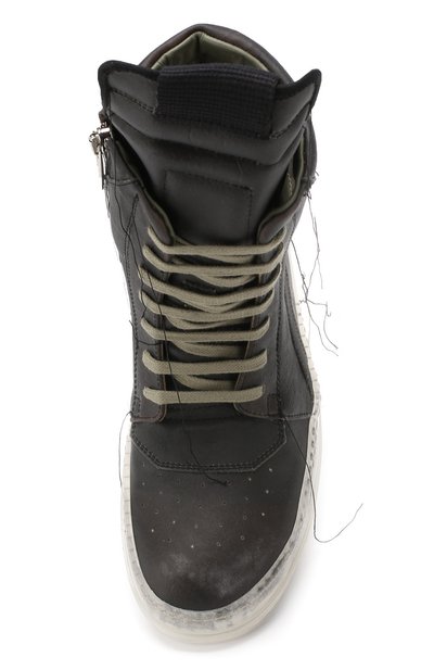 Высокие кожаные кеды RICK OWENS, арт. RU19S2884/LC0M12, фото 5