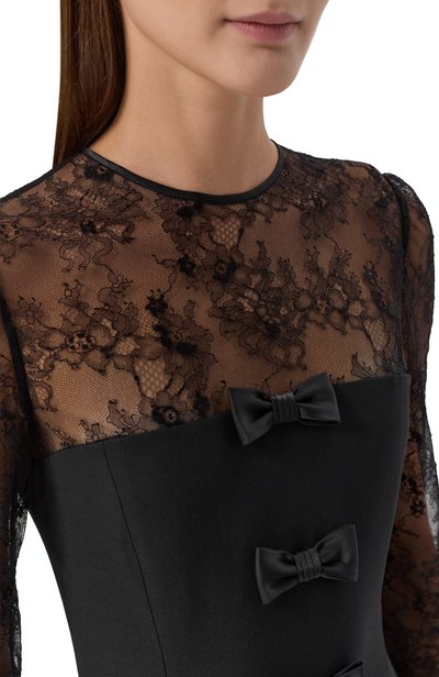 Платье из шерсти и шелка VALENTINO, арт. 9B3VAKZ6/1CF, фото 4