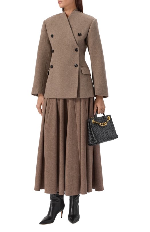 Шерстяная юбка Max Mara BELLIC01234 Бежевый  BELLIC01234 Фото 2