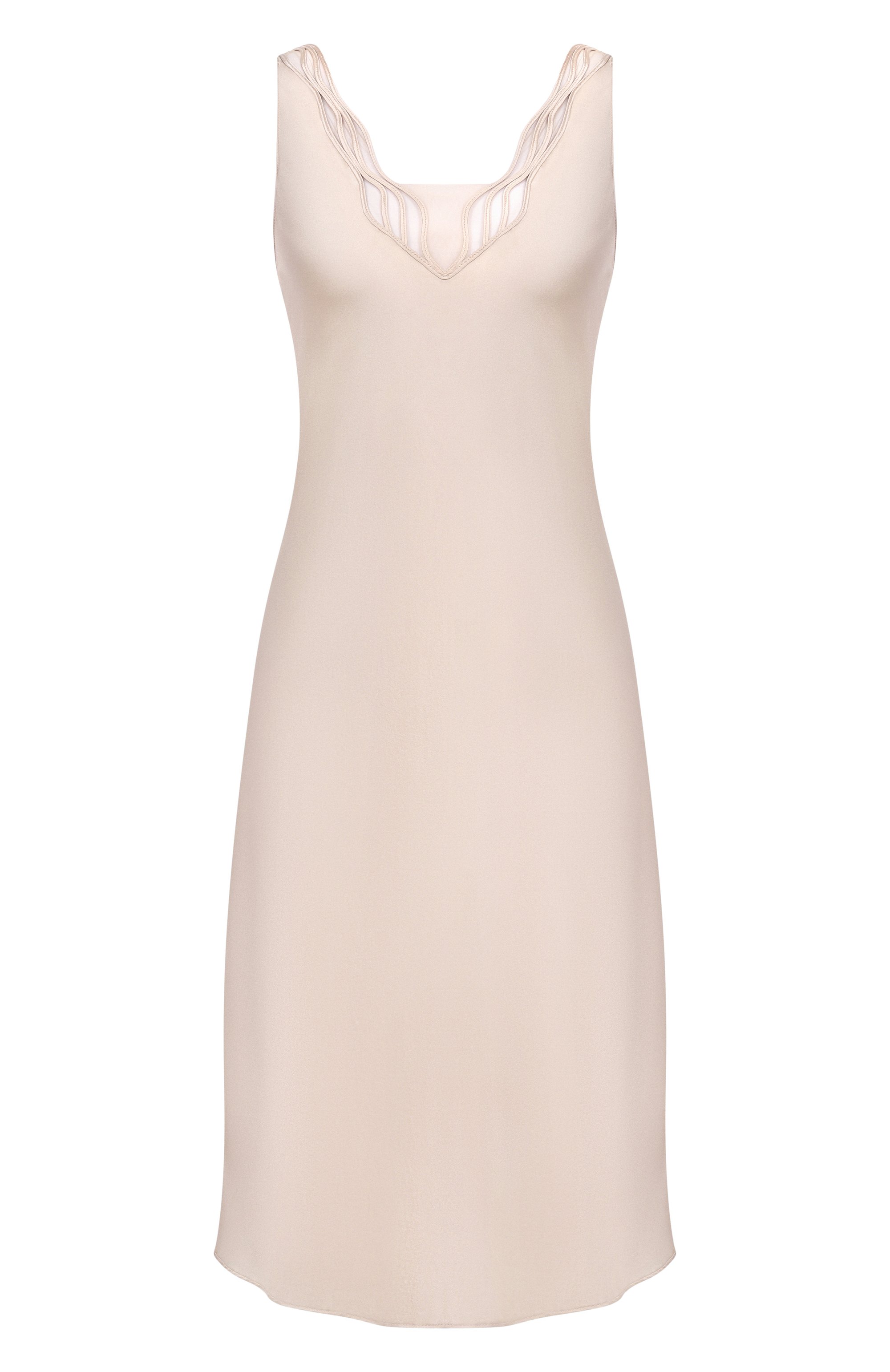 Шелковая сорочка LUNA DI SETA бежевого цвета по цене 55590 руб., арт. VLST61055, фото 1 Шелковая сорочка LUNA DI SETA, арт. VLST61055, фото 1