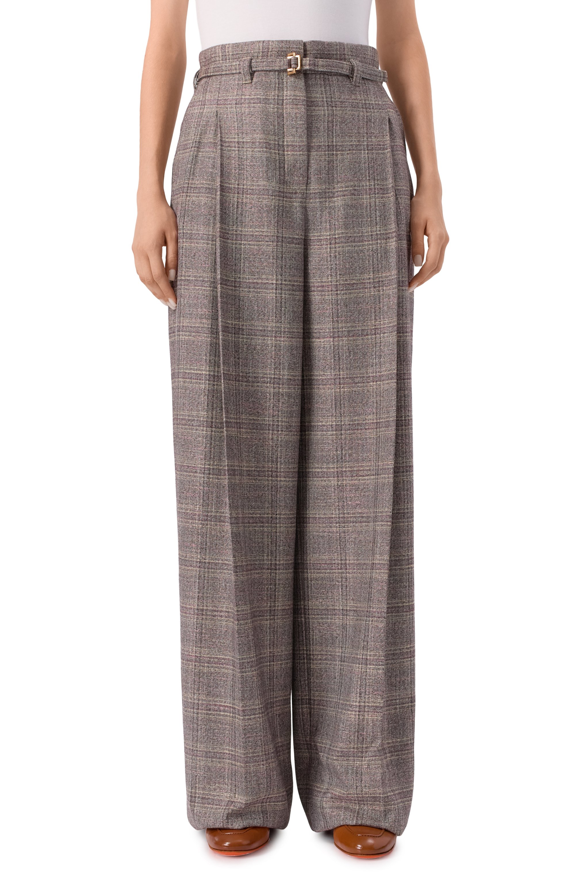 Брюки из шерсти и вискозы AGNONA, арт. T71004E/Q1044E, фото 3