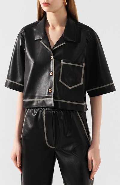Рубашка NANUSHKA, арт. RHETT_BLACK_VEGAN LEATHER, фото 3