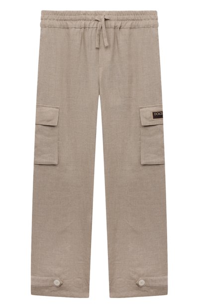 Льняные брюки-карго DOLCE & GABBANA, арт. L44P42/G7NWR