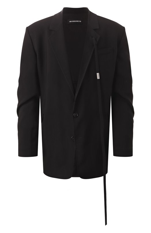 Пиджак из вискозы Ann Demeulemeester B0012470/FA558 Чёрный B0012470/FA558