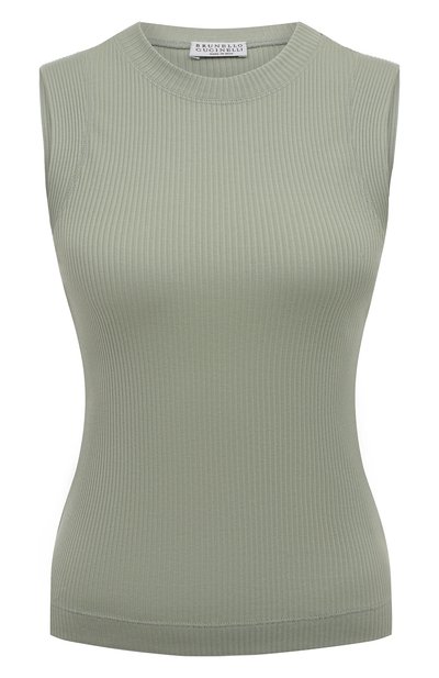 Женский хлопковый топ BRUNELLO CUCINELLI, арт. 221MH990BM100