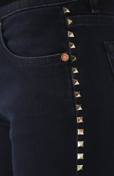 Джинсы прямого кроя с декоративной отделкой VALENTINO, арт. QB3DD07H45L, фото 5