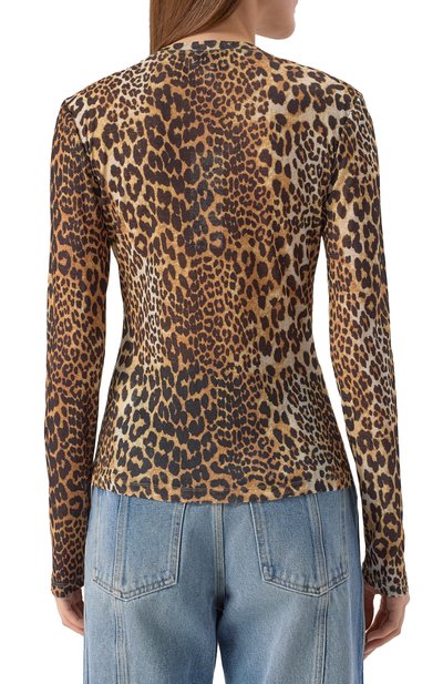 Топ GANNI леопардового цвета по цене 23750 руб., арт. T4208, фото 4 Топ GANNI, арт. T4208, фото 4