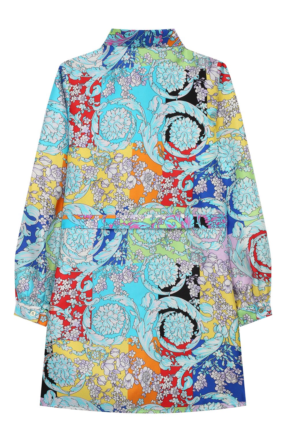 Шелковое платье-рубашка с поясом VERSACE, арт. YC000088/YA00260/8A-14A, фото 2