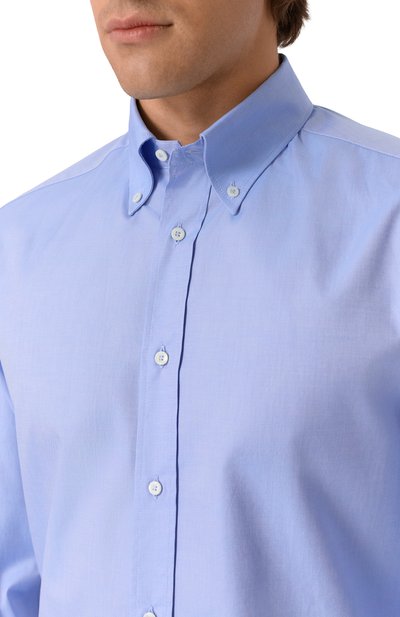 Хлопковая со�рочка BRUNELLO CUCINELLI, арт. MBUC41716, фото 5