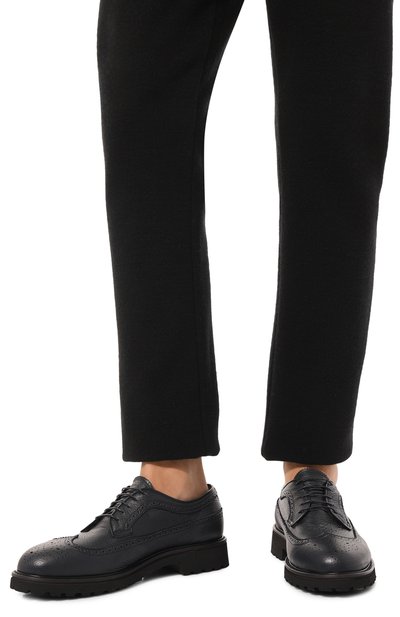 Кожаные дерби CAMERLENGO, арт. 16591/BLU, фото 3