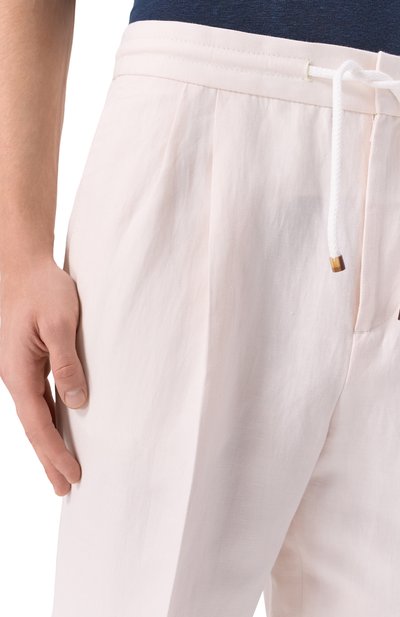 Брюки изо льна и хлопка BRUNELLO CUCINELLI, арт. MH255E1710, фото 5