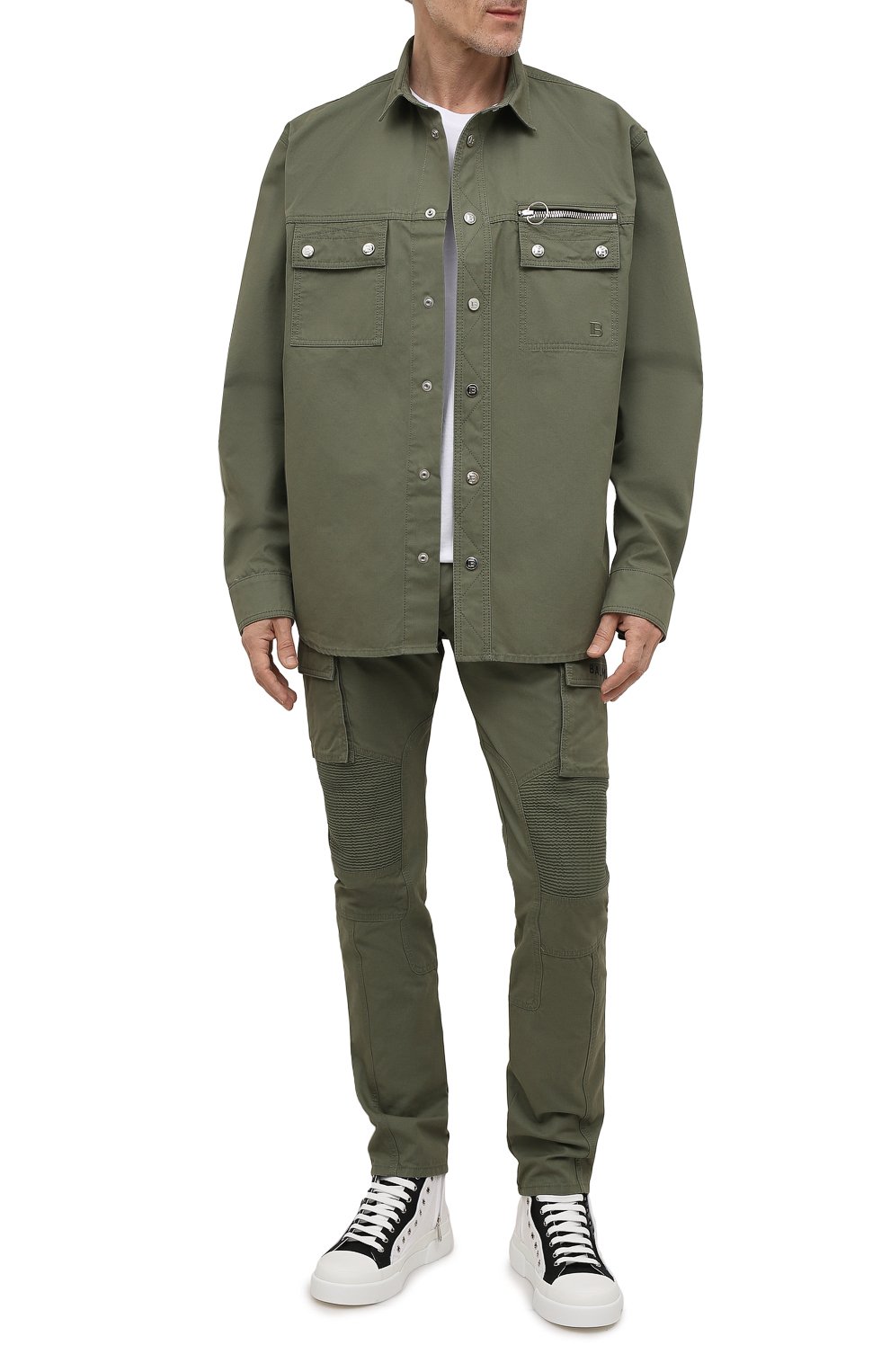 Хлопковая рубашка BALMAIN, арт. WH0HC080/162D, фото 2