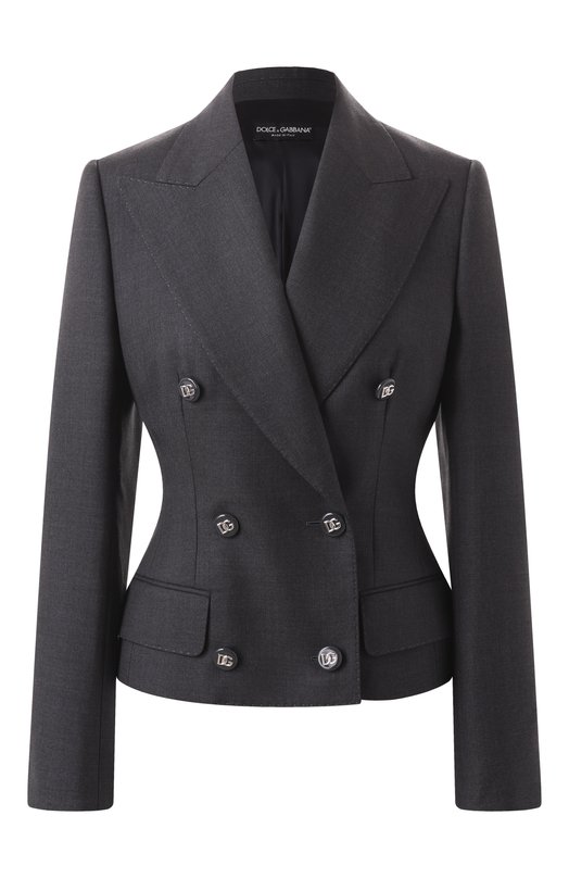 Шерстяной жакет Dolce & Gabbana F27DJT/FU287 Серый F27DJT/FU287