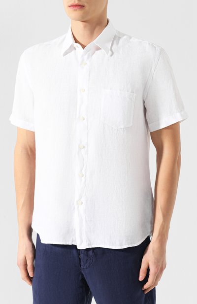 Льняная рубашка с воротником кент 120% LINO, арт. P0M1368/0115/001, фото 3