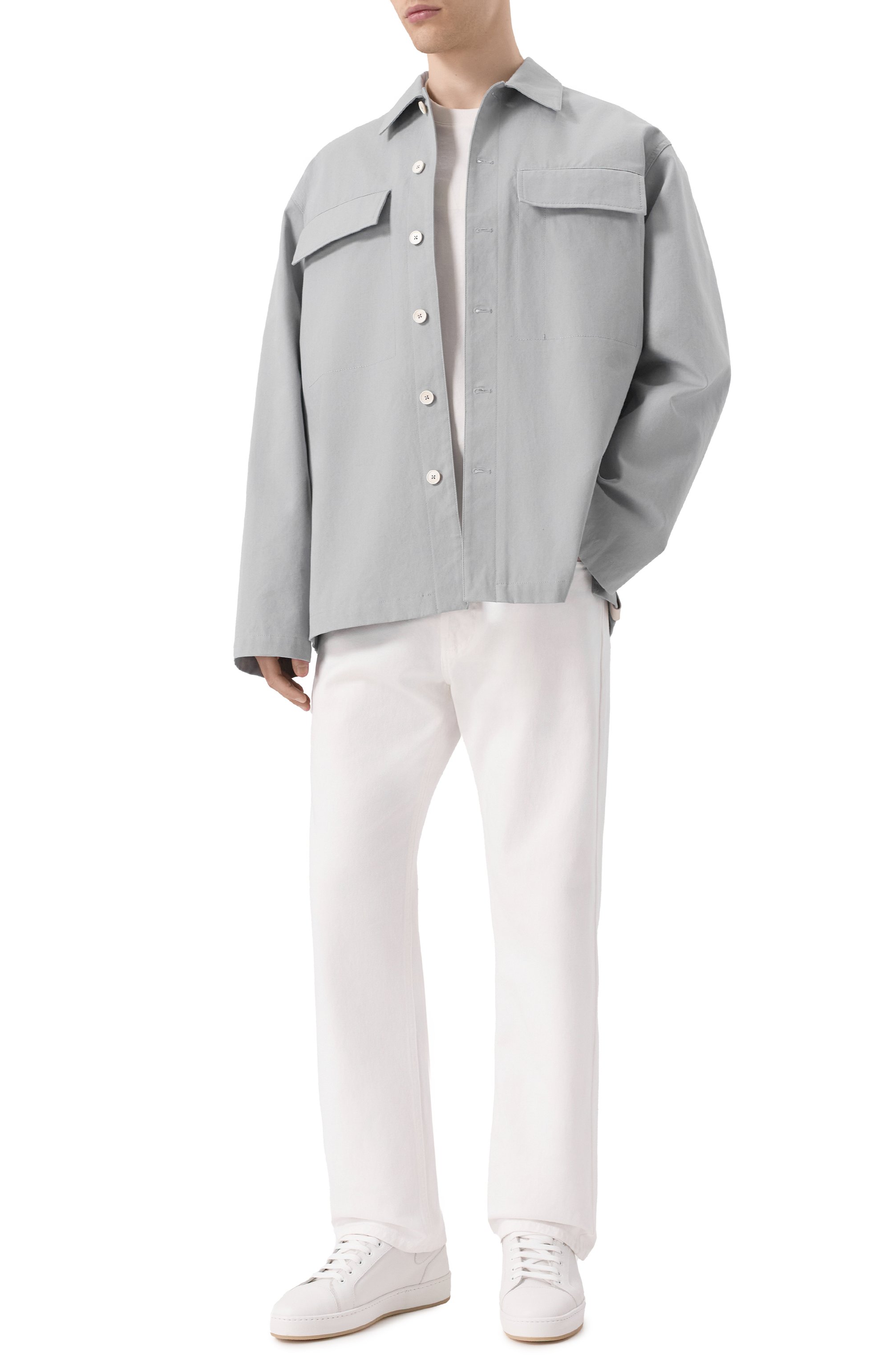 Хлопковая куртка-рубашка JIL SANDER, арт. J47DL0169-J45267, фото 2