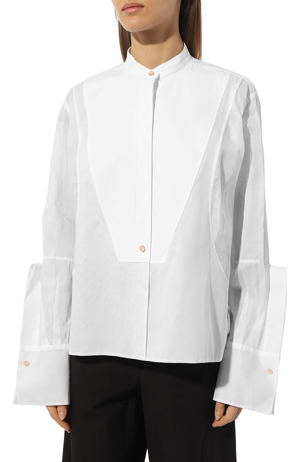 Хлопковая рубашка JIL SANDER, арт. J02DL0176/JTN346, фото 3