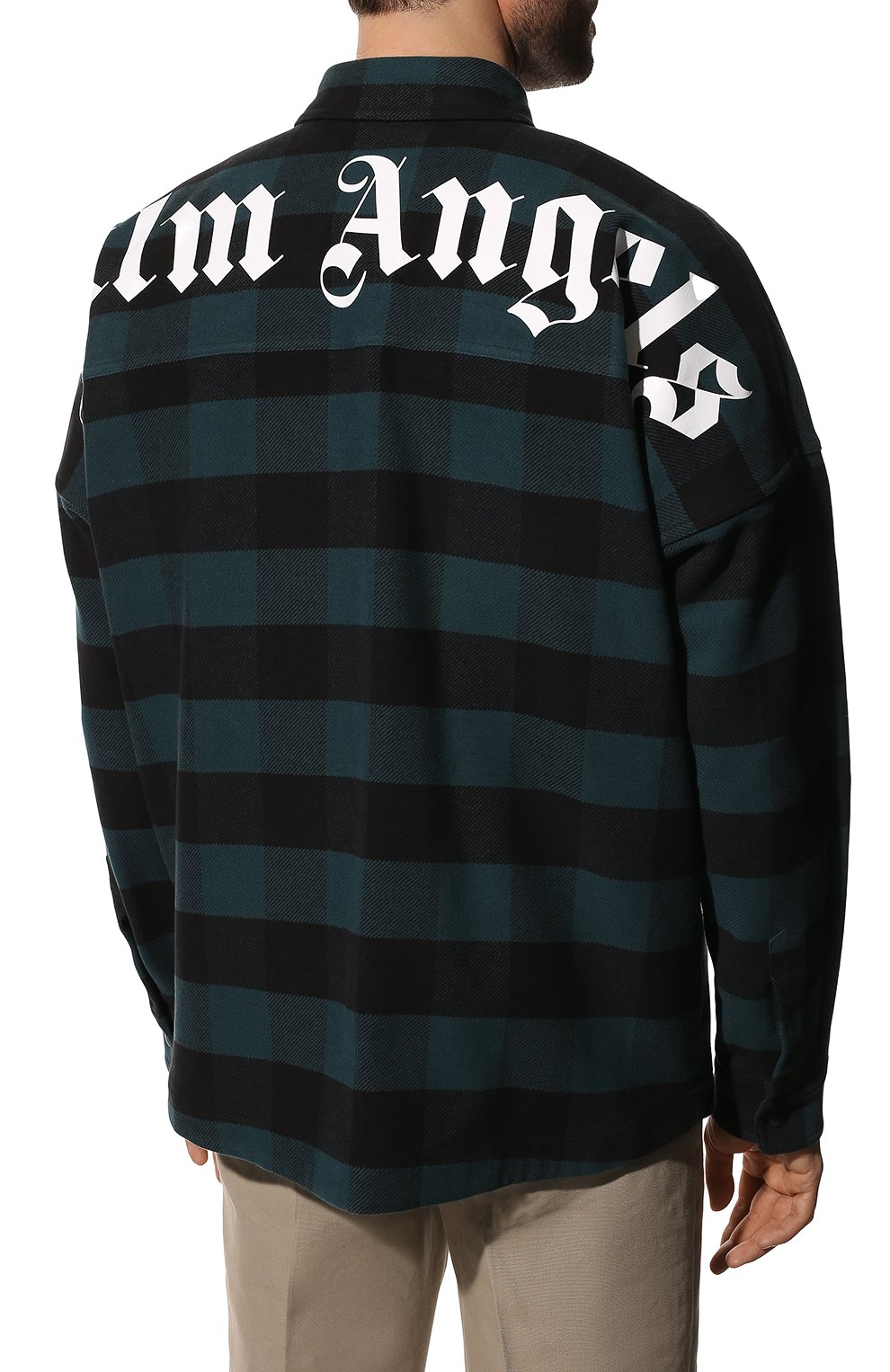 Хлопковая рубашка PALM ANGELS, арт. PMGA024C99FAB0015501, фото 4