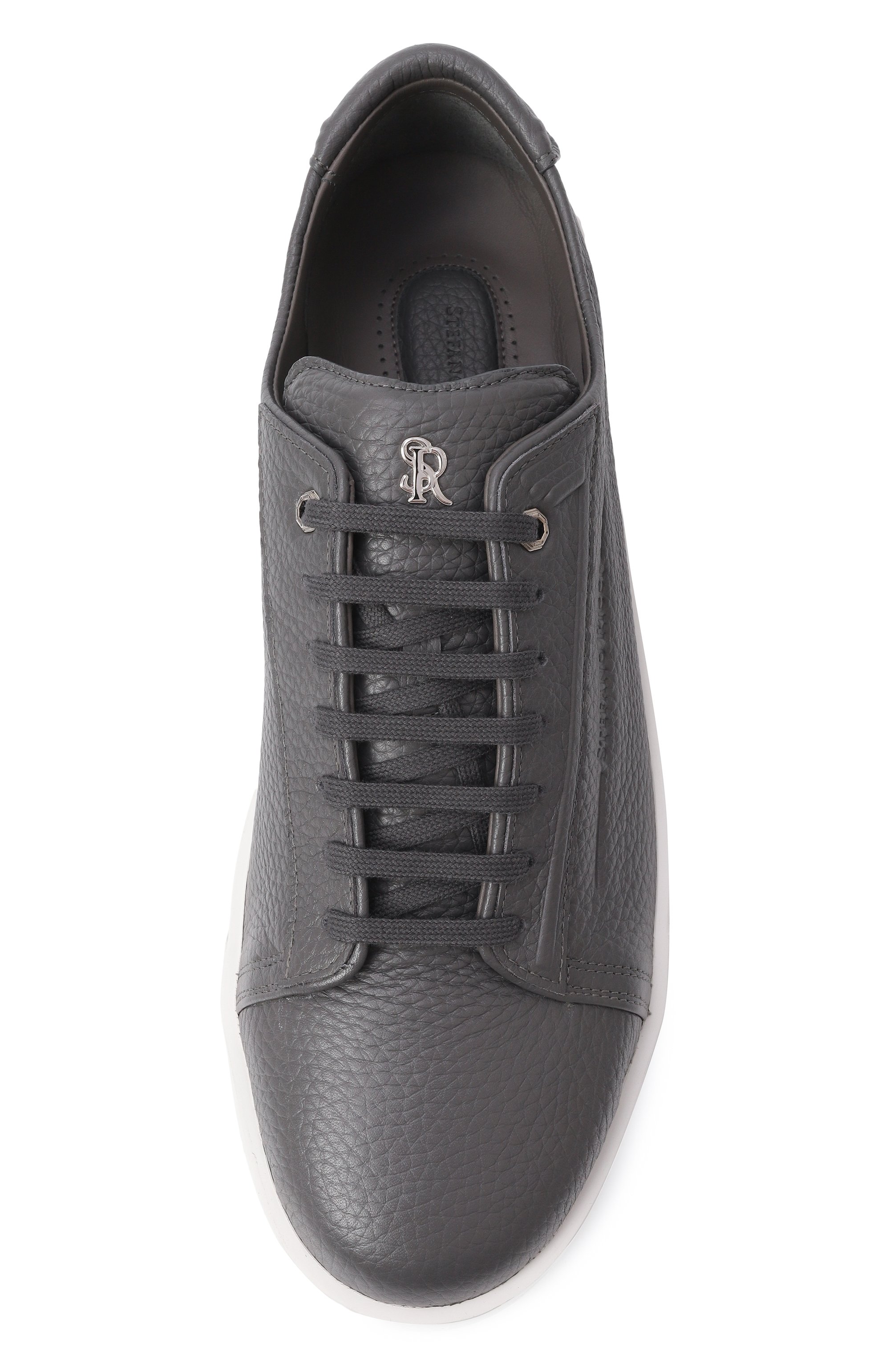 Кожаные кеды STEFANO RICCI серого цвета по цене 130000 руб., арт. UV33_G6586/VD, фото 6 Кожаные кеды STEFANO RICCI, арт. UV33_G6586/VD, фото 6