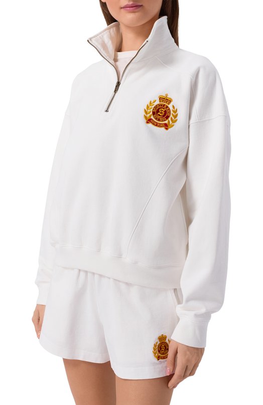 Хлопковый свитшот Sporty and Rich ST08162243WH01 Белый  ST08162243WH01 Фото 3