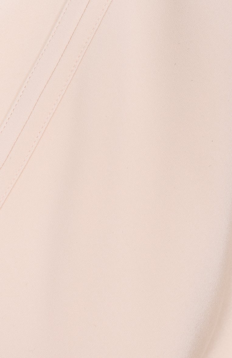Женский шелковый топ KITON светло-розового цвета, арт. D47454K0977A22 | Фото 6 (Материал внешний: Шелк; Рукава: Короткие; Длина (для топов): Стандартные; Стили: Кэжуэл)