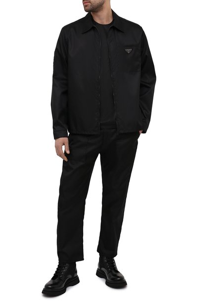 Комбинированная футболка PRADA, арт. UJN722-1YHF-F0806-202, фото 2