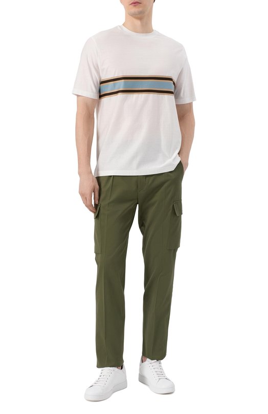 Хлопковая футболка Canali T0876P/MJ02252 Белый  T0876P/MJ02252 Фото 2