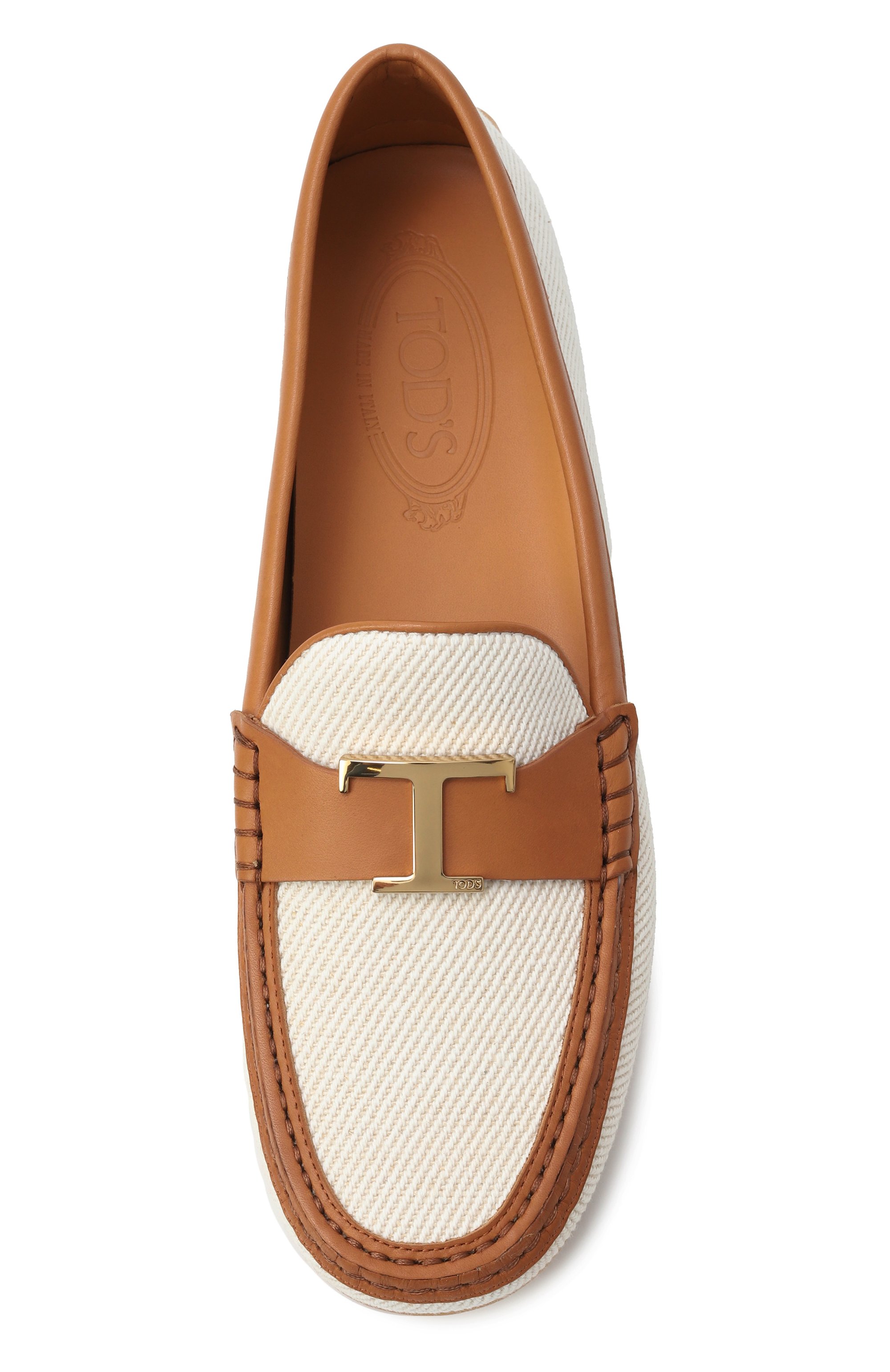 Текстильные мокасины city gommino TOD’S бежевого цвета по цене 74750 руб., арт. XXW10L0IZ01/U78, фото 6 Текстильные мокасины city gommino TOD’S, арт. XXW10L0IZ01/U78, фото 6