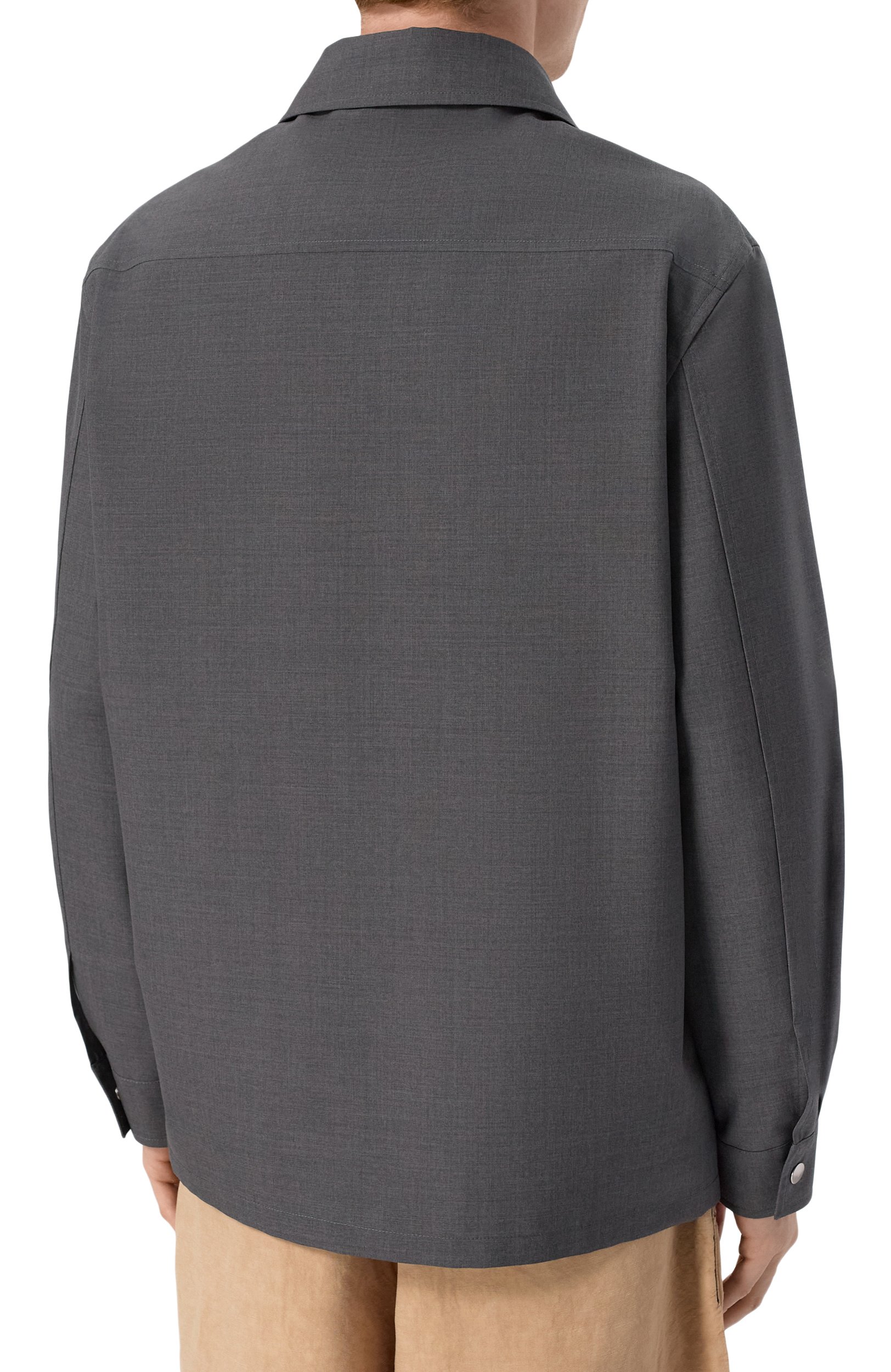 Шерстяная куртка-рубашка JIL SANDER, арт. J22SW0166/J40249, фото 4