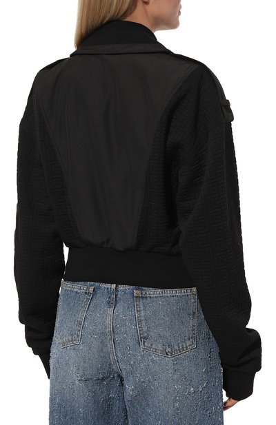Бомбер BALMAIN черного цвета по цене 213000 руб., арт. AF0TF185MC66, фото 4 Бомбер BALMAIN, арт. AF0TF185MC66, фото 4