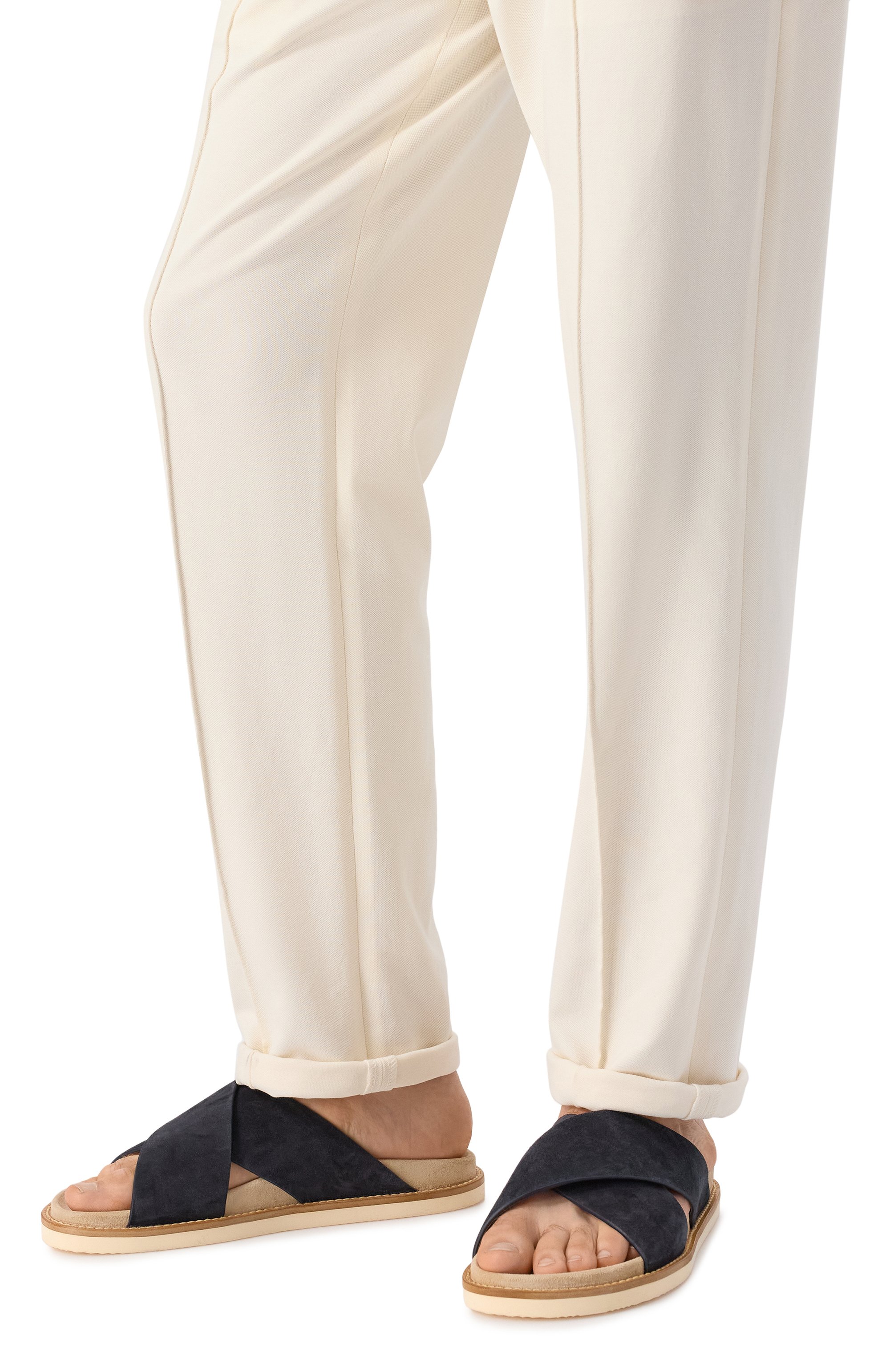 Замшевые шлепанцы cross-over BRUNELLO CUCINELLI, арт. MZUSILY327, фото 3